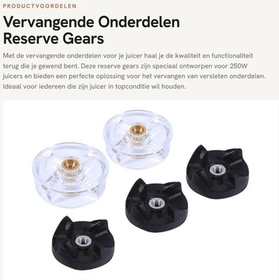 Reserve Gear Vervangend Onderdeel 2 3 Blad Gears 250W Juicer Spare Base Gear Duurzaam Materiaal