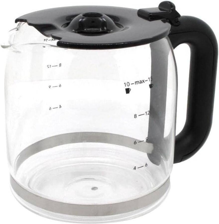 Reserve koffiekan 1 5 liter zwart voor koffiezetapparaten