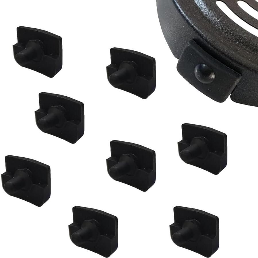 Reserve rubbers Friteuse onderdelen Veilig koken BPA-vrij siliconen 8 stuks Zwart
