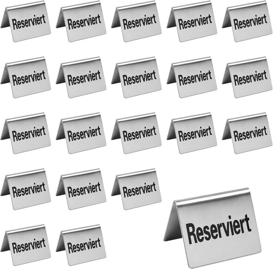 Reserveborden horeca 20 stuks roestvrij staal klassiek design ideaal voor evenementen ShopVlot