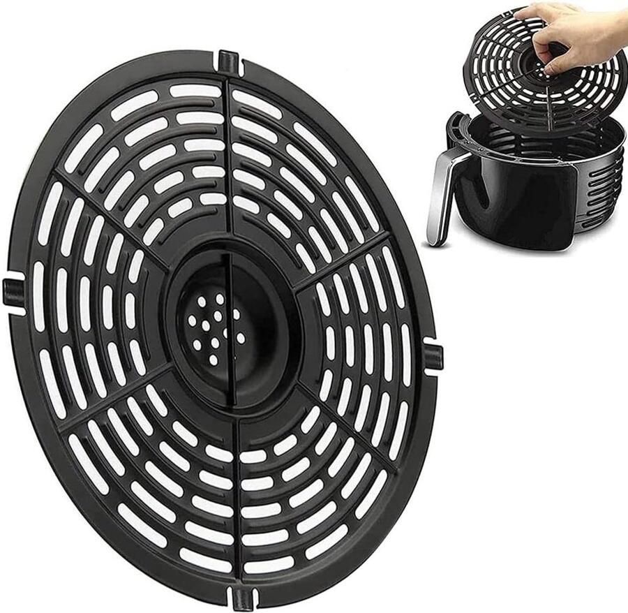 Reserveerplaat voor Airfryer 22 cm Antiaanbaklaag Grille voor Gezond Koken en Bakken