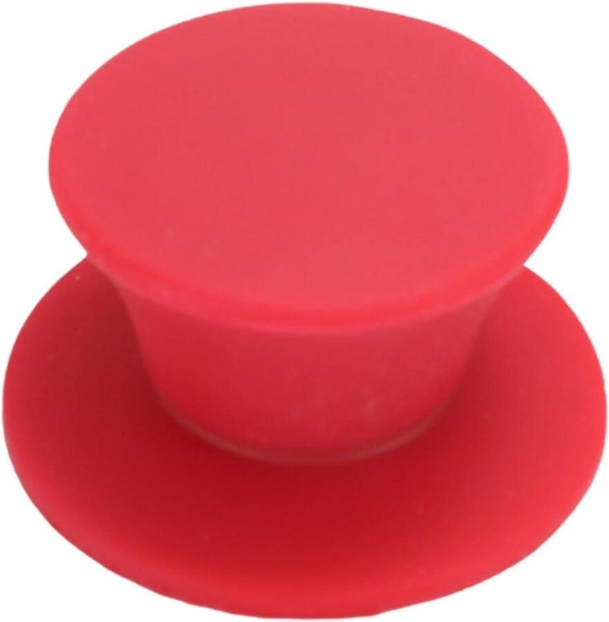 Dekselknoppen Pannendeksel handvat Veilig Koken Hittebestendig Siliconen 6.5 x 5.8 cm Rood