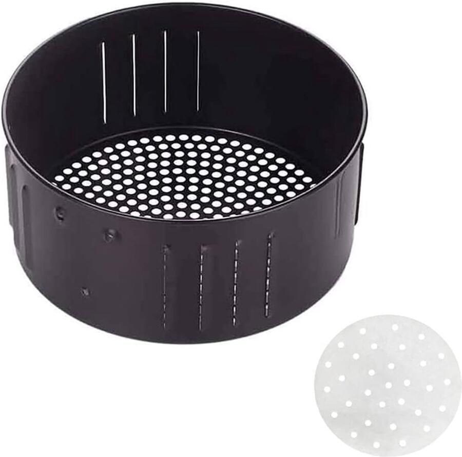 Reservemand Friteuse Friteusemandje Vervangend Lekker Bakken Anti-aanbak Laag 3.5 L Zwart
