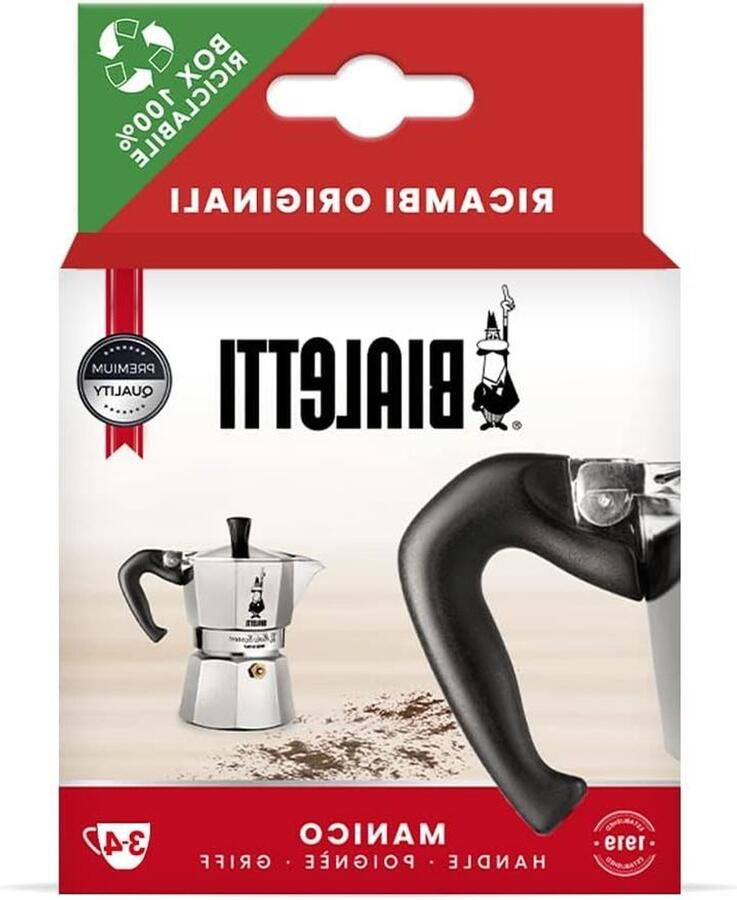 Reserveonderdelen Koffiezetter Handvat met pen Espresso Maken Specifiek Ontwerp 3 4 Kopjes Zwart