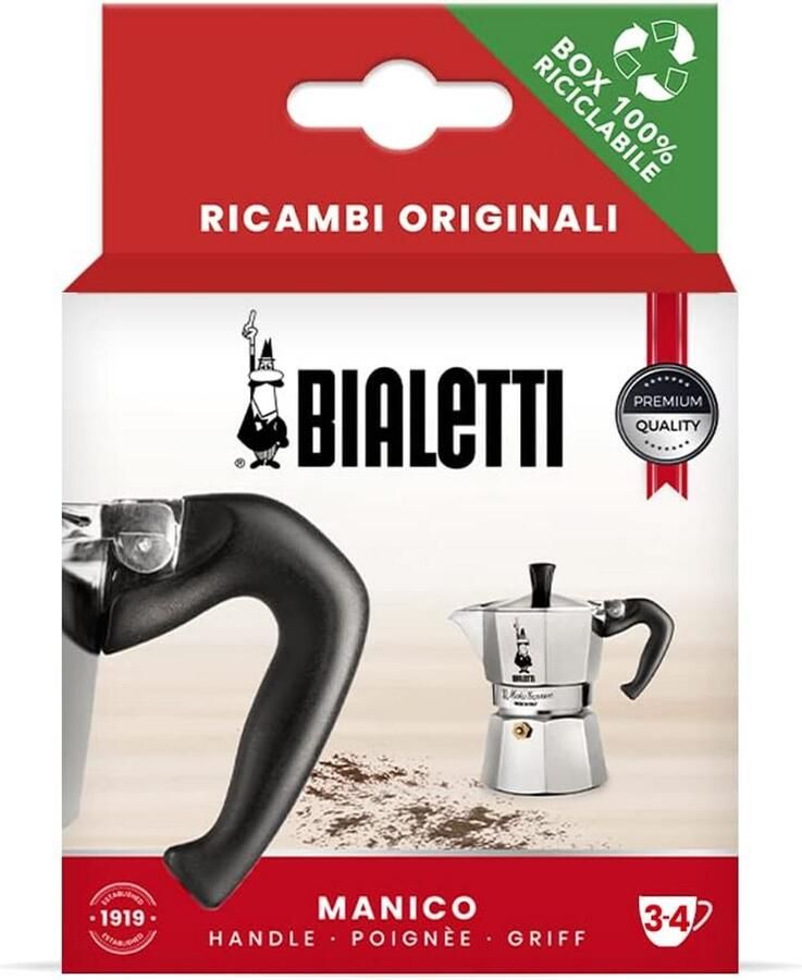 Reserveonderdelen Koffiezetter Handvat met pen Koffie Maken Specifiek Model 3 4 Koppen Zwart