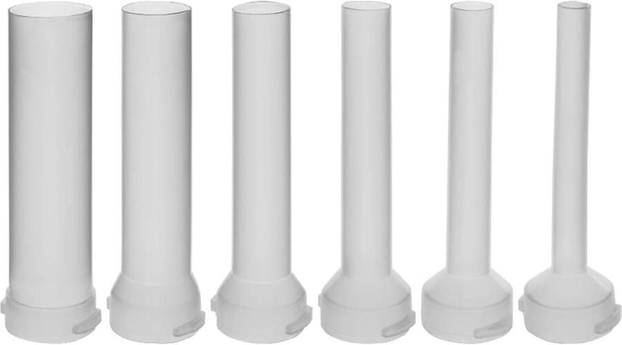 Reserveonderdelen Worstvuller Vulmondstukken Vultuiten Zelf Worsten Maken 6 Verschillende Maten 5 kg Vulllers Wit