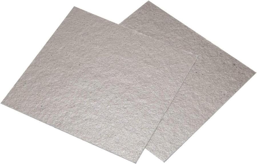Reserveplaten Mini-oven Mica platen Keuken reparatie Set van 2 stuks 12 x 12 cm Grijs