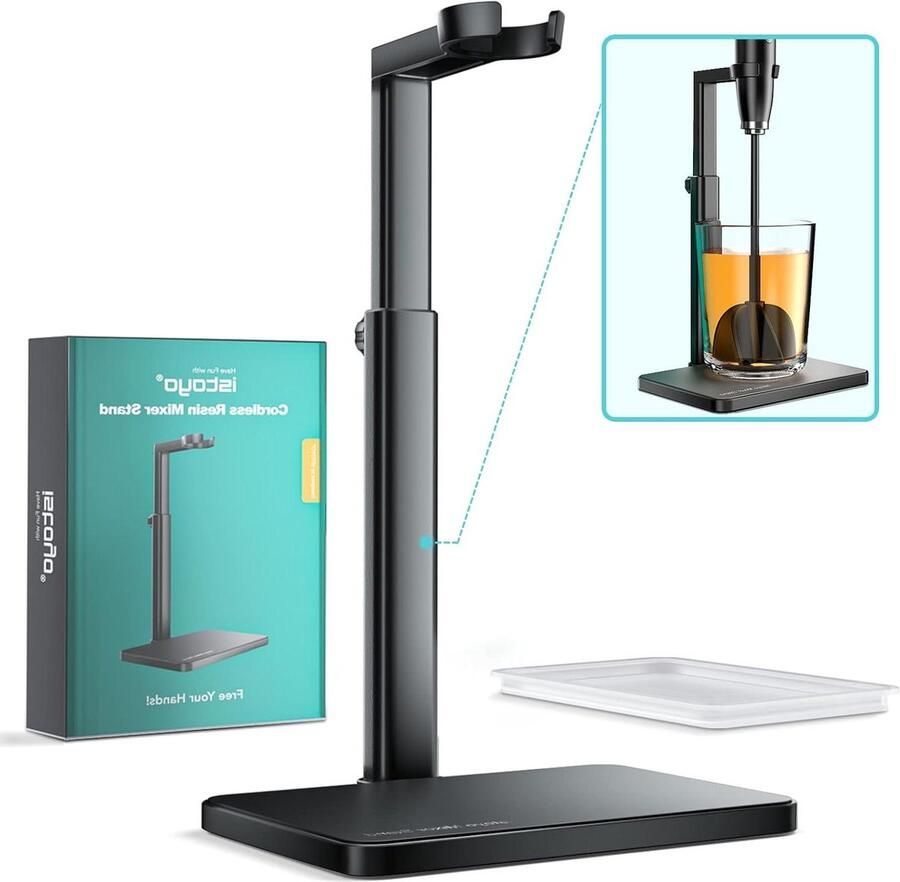 Resin Mixer Stand Hars Meng Hulp Harsen Maken Flexibel Hoogte 16-26 cm Zwart