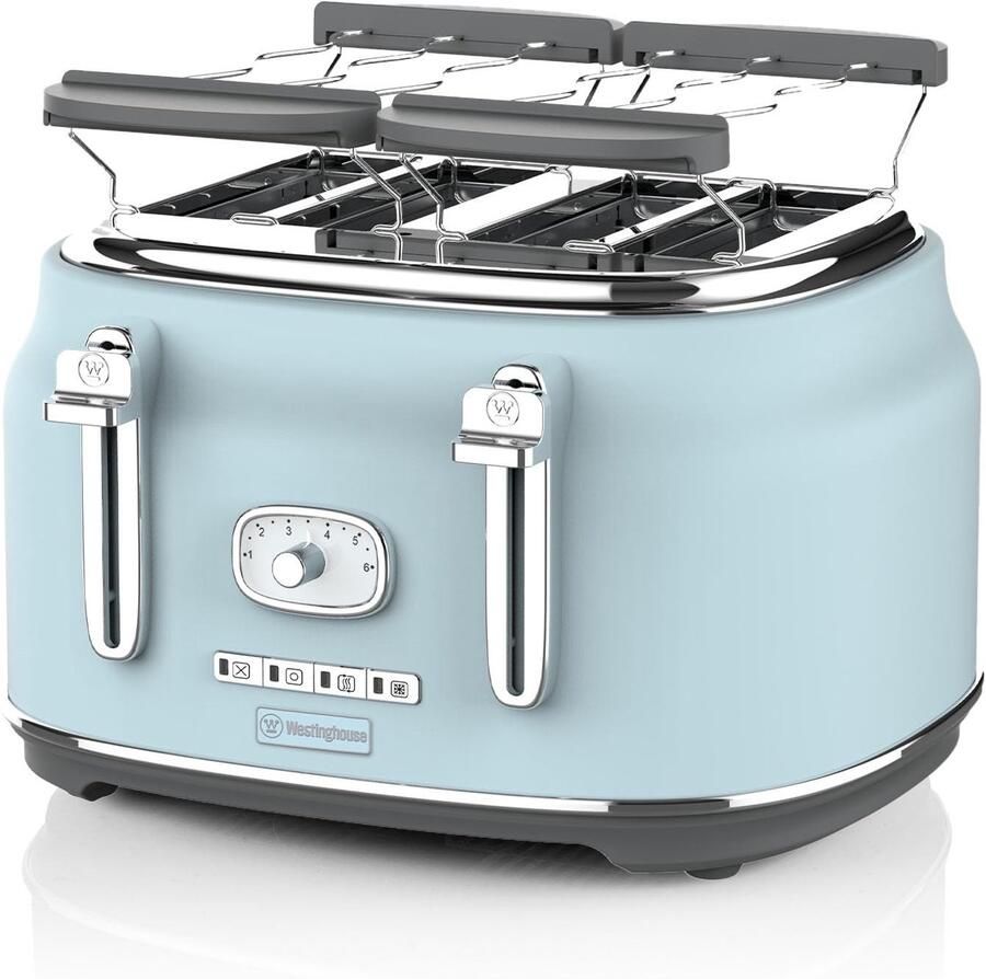 Retro Broodrooster 4 Sneetjes Blauw
