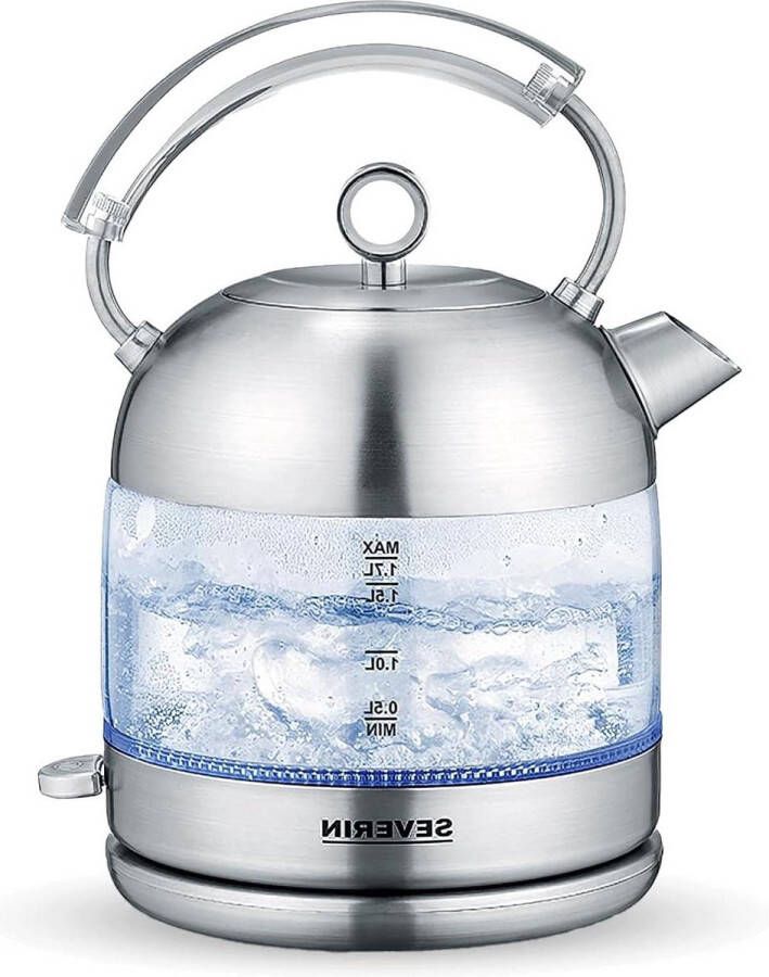 Retro glazen waterkoker XXL-vulvolume luxe uitstraling