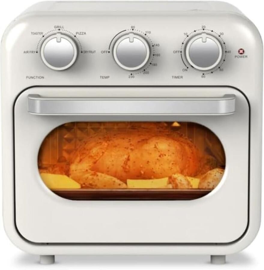 Retro Luchtfriteuse met 3-in-1 Functies en 16 Liter Inhoud Airfryer