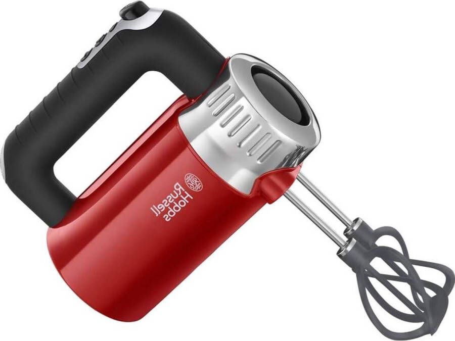 Retro Red Hand Mixer with 4 Speeds and Turbo Glass-Reinforced Nylon Beaters BPA-Free 25200-56220-240V || 50-60Hz || 400-500W