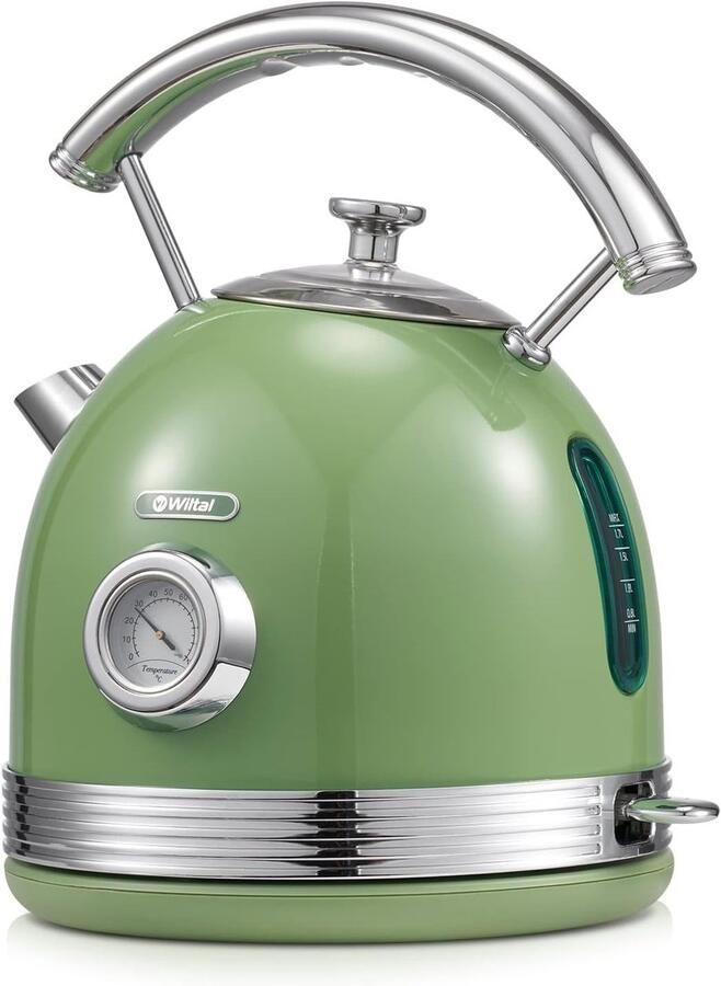 Retro Waterkoker Roestvrij Staal Elektrische Waterkoker 2200 W Voor Thee en Koffie