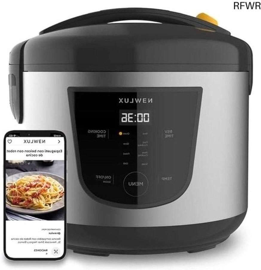 RFWR Multifunctionele Keukenrobot 5 Liter met Programmeerbare Functies en Warmhoudfunctie