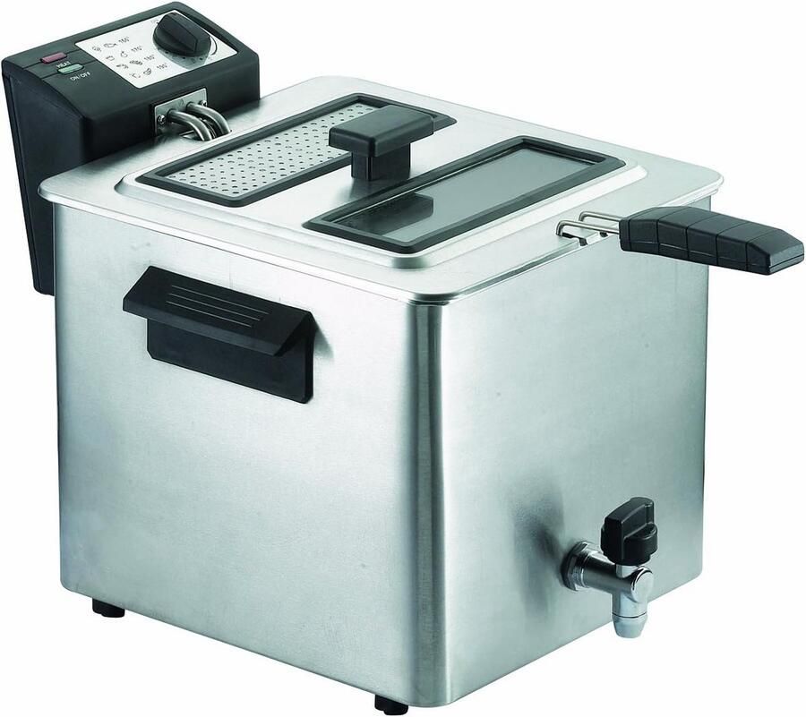 RGV Friteuse Type 8 N Zwart roestvrij staal