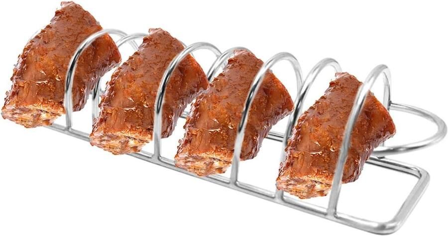 Ribbelrek Grillrek RVS Buiten koken Vaatwasmachinebestendig 22 x 6 x 5 cm Zilver