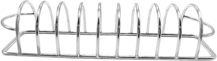 Grillrek Pizzarek Ribbenrek Barbecue Accessoire Vaatwasmachinebestendig 22 cm Zilver