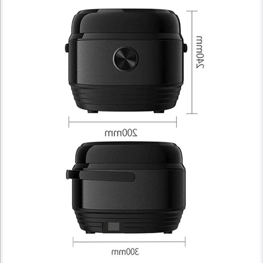 Rice cooker smart rice cooker mini 5L kitchen easy to clean liner led screen black 5L