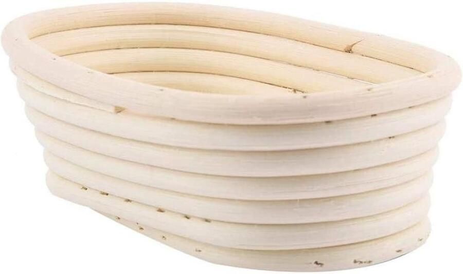 Rieten Broodmand Bakersmand Bakmand Brood Bakken Natuurlijk Rieten Materiaal 17 x 12 x 6 cm Beige