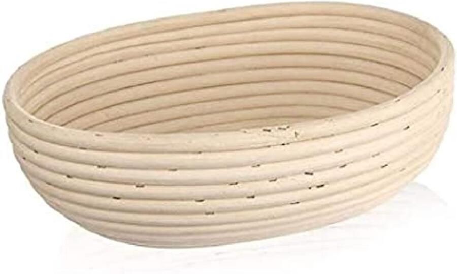 Rieten Broodmand voor Deeg 1.5 kg 28 x 22 x 9 cm