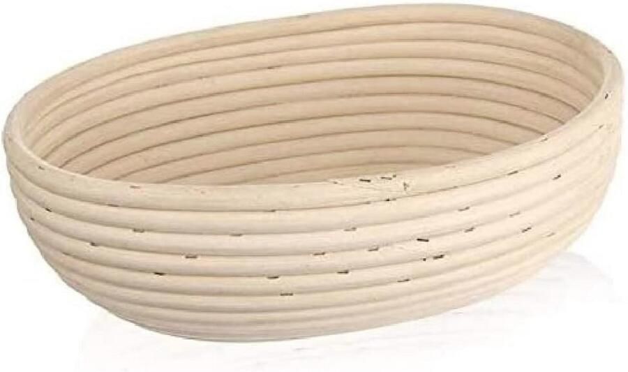 Rieten Broodmand voor Deeg 1.5 kg 28 x 22 x 9 cm