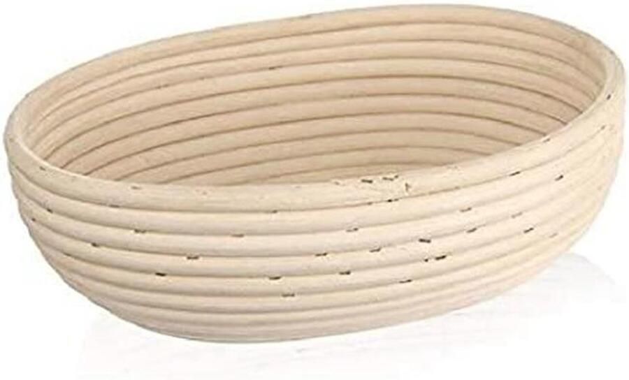 Rieten Broodmand voor Deeg 1.5 kg 28 x 22 x 9 cm