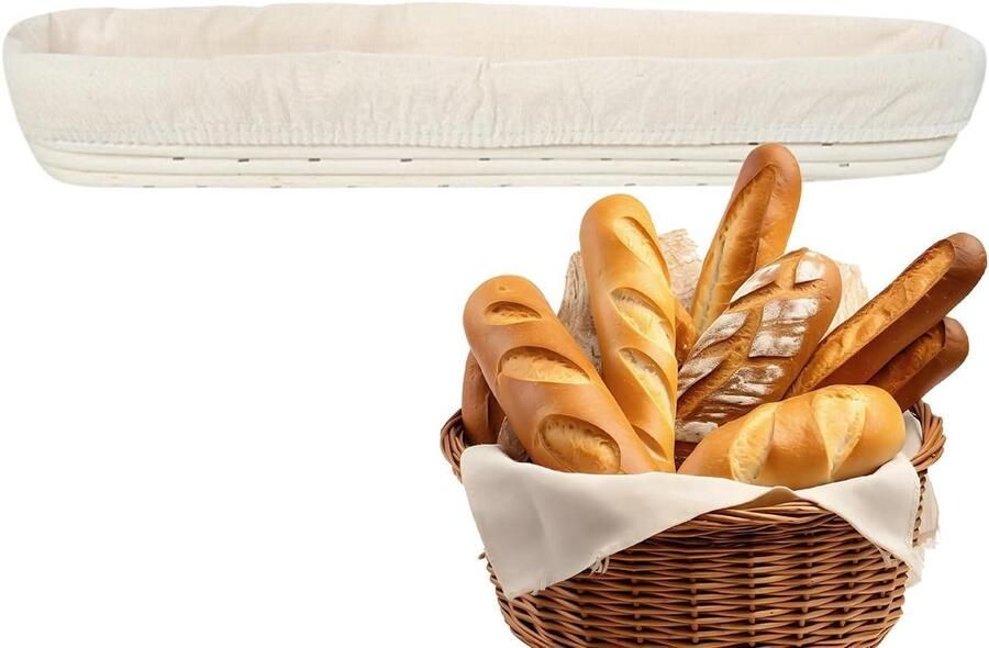 Rijsmand Brood Baking Basket Brood Bakken Natuurlijk Rotan 43x9x55cm Niet gespecificeerd
