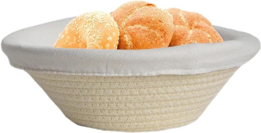 Rijsmand Brood Banneton mand Brood bakken Ademend katoenen touw 20.8B x 6.8H cm Niet gespecificeerd