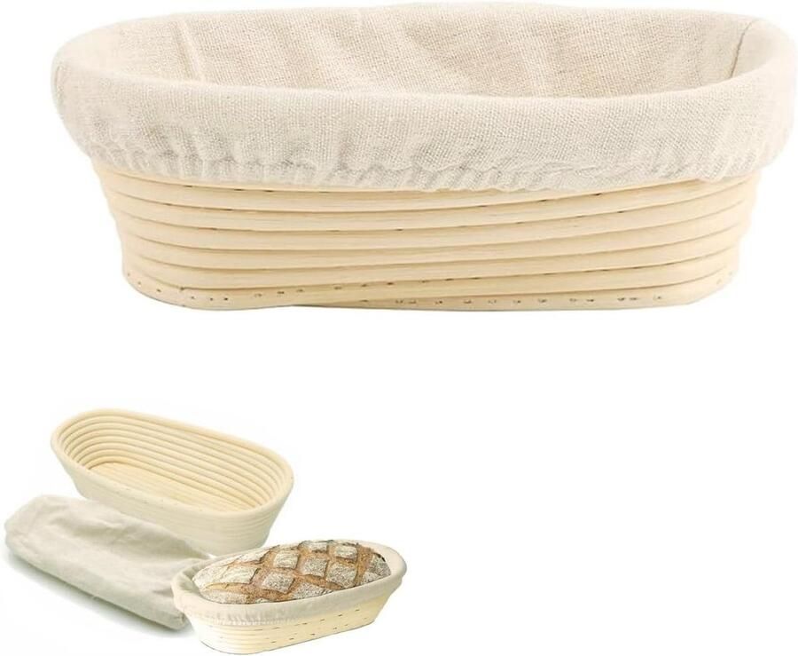 Rijsmand Brood Banneton Mand Zuurdesem Brood Bakken Natuurlijk Rotanriet 15 x 8 x 5 cm