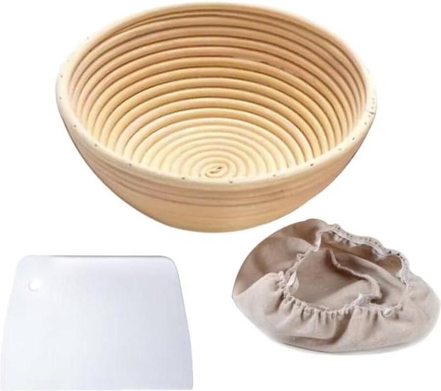Rijsmand Brood Deegmand Bakken Broodrijzen Natuurlijk Wilgenmateriaal 20 cm Diameter Houtkleur