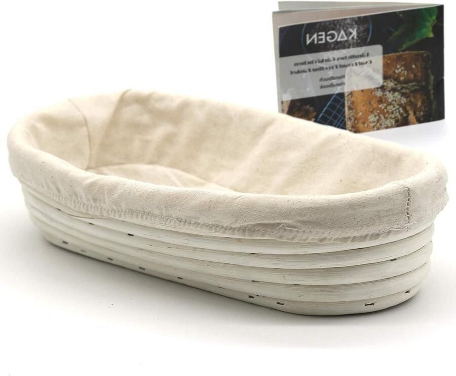 Rijsmand Brood Deegmandje Bakken Ambachtelijk Brood Natuurlijk Pitriet 29x14.5cm Beige
