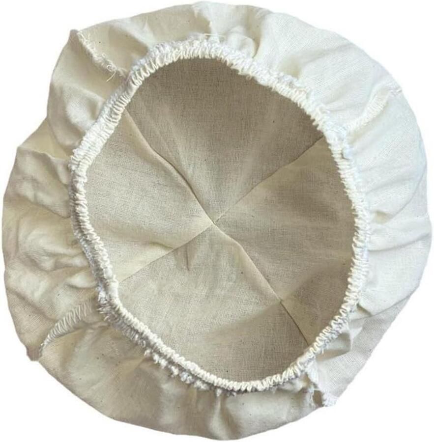 Rijsmand Gistbak Broodmand Brood bakken Wasbare stoffen hoes 18 x 18 x 8 cm Wit