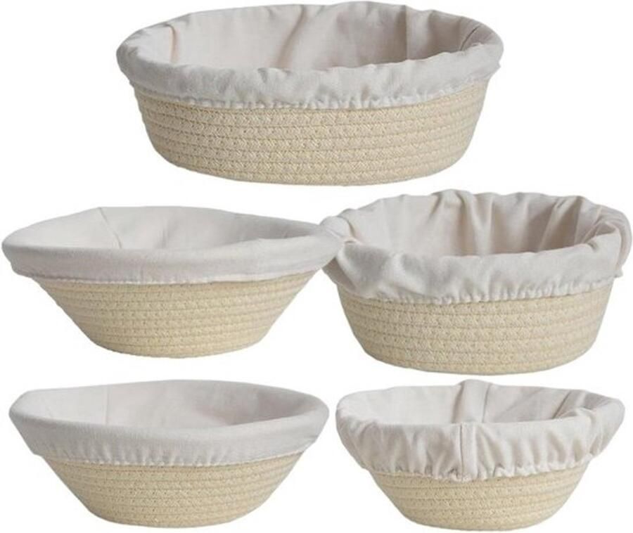 Rijsmand Katoen Broodmand Deeg Ambachtelijk Brood Bakken Handgemaakt Ademend Ontwerp 9 x 19 x 8 cm
