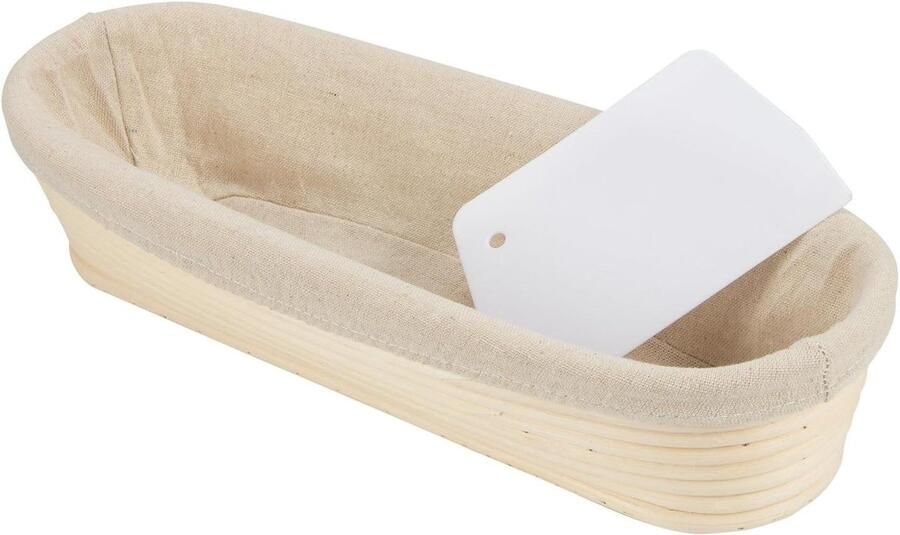 Rijsmand Ovaal Banneton Broodmand Zuurdesem Brood Bakken Natuurlijk Rotan Materiaal 33.5 cm Breed Natuurlijk