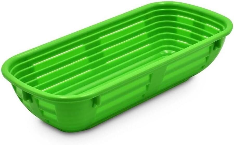 Rijsmand Rechthoekig Broodmand Deegmand Deeg Laten Rijzen Hygiënisch Onderhoudsvriendelijk 27x12x6.5 cm Groen