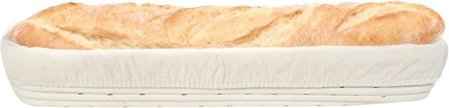 Rijsmand Brood Broodmand Rijs Brood Bakken Natuurlijk Rotan Vlechtwerk 43x9x5.5cm Niet gespecificeerd