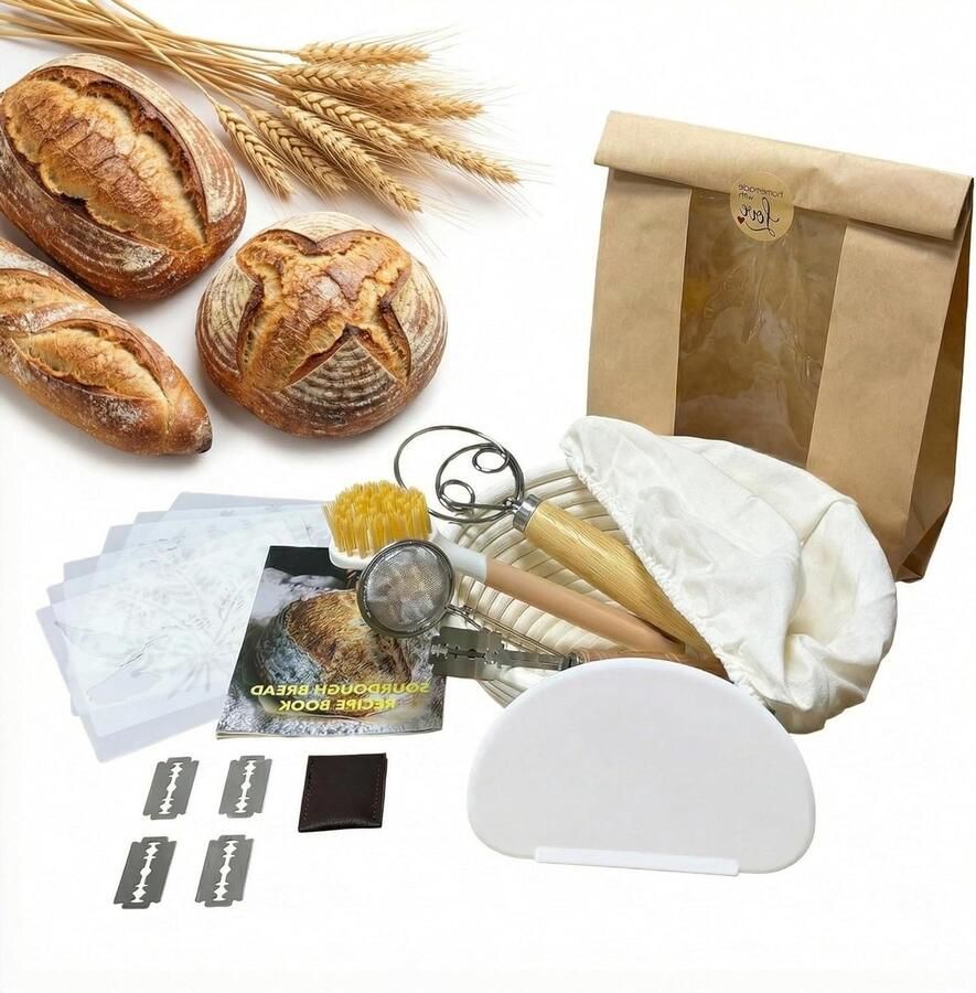Rijsmand Set Broodbak Accessoires Zelf Brood Maken Professionele Kwaliteit 23 cm Rond Niet Van Toepassing