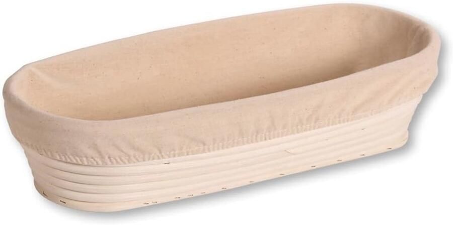 Rijsmand voor Brooddeeg Rotan 35 5 x 15 5 x 9 cm Afneembare Textielvoering