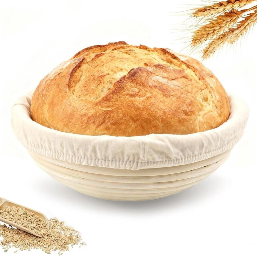 Rijsmandje Brood Banneton Deegmand Brood Bakken Natuurlijk Rotan Materiaal 23 cm Natuurlijk