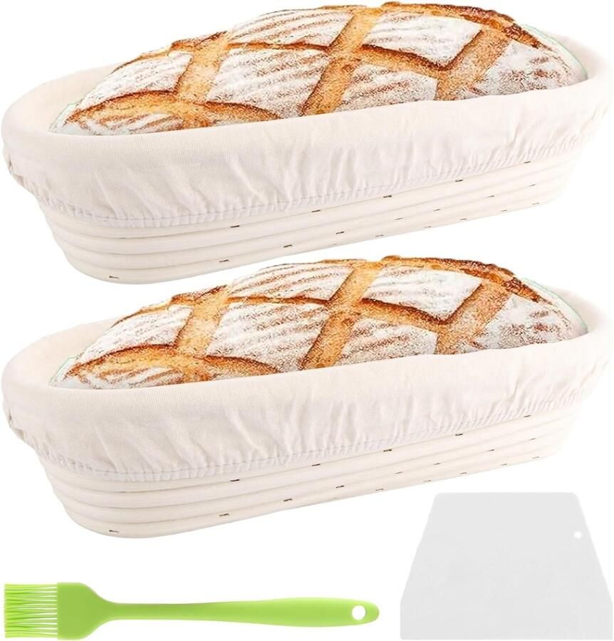 Rijsmandjes Brood Bakmandjes Rotan Brood Bakken Natuurlijk Materiaal 35 cm Ovaal Bruin