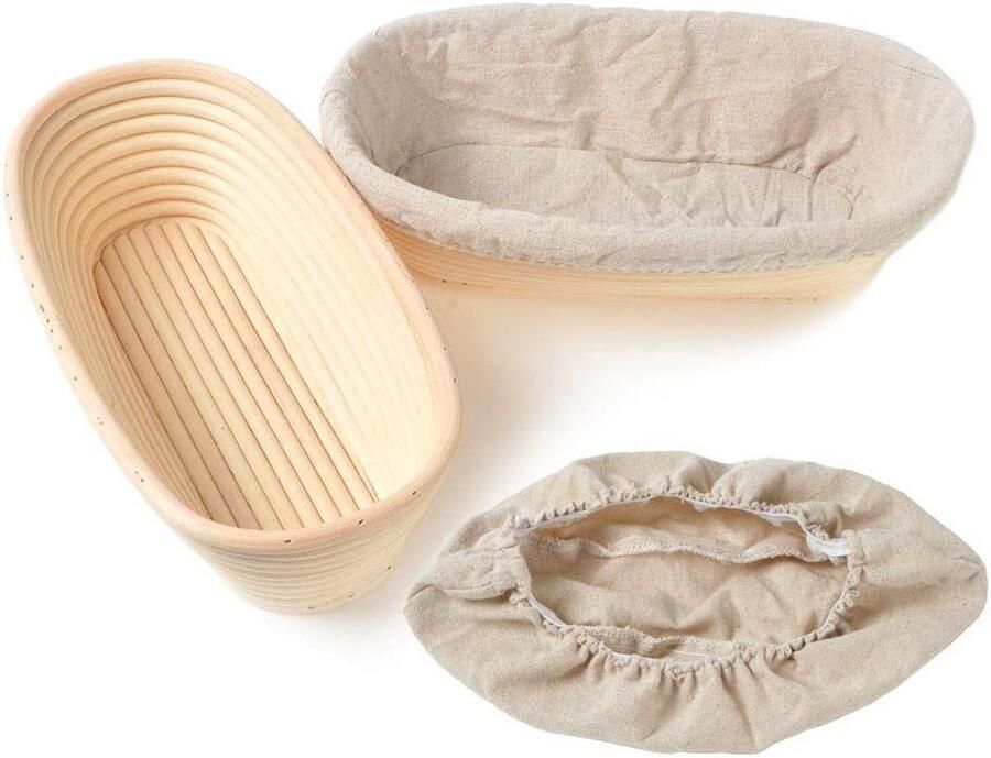 Rijsmandjes Brood Banneton Broodvorm Brood Bakken Natuurlijk Rotan 28 cm Beige