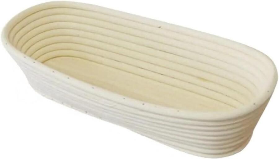 Rijsmandjes Brood Broodmand Rijs Ambachtelijk Bakken Ovaal Rotan Ontwerp 15x8x5cm Houtkleur