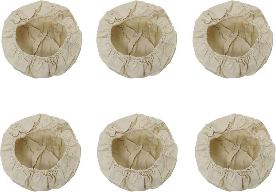 Rijsmandjes Doeken Banneton Liners Brood Bakken Natuurlijke Materialen 6 Stuks Natuurlijk