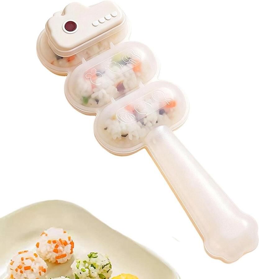Rijstbal Maker Mal Gehaktbal Shaper Maaltijd Prep 3 Hapklare Porties 22x7x3.5cm Niet gespecificeerd