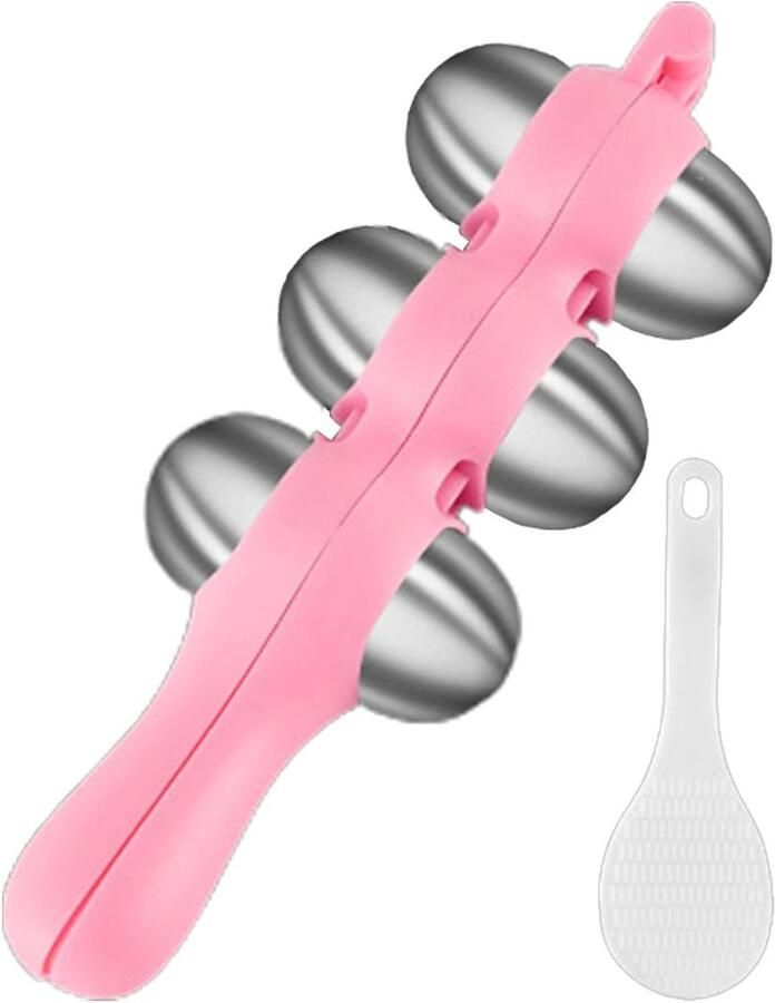 Rijstbal Vorm Sushi Maker Lunch Maken Roestvrij Staal 18 x 6.5 cm Roze