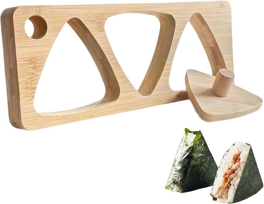 Rijstbal Vorm Sushi Pers Thuis Sushi Maken Natuurlijk Hout 24x24x24 cm Houtkleurig