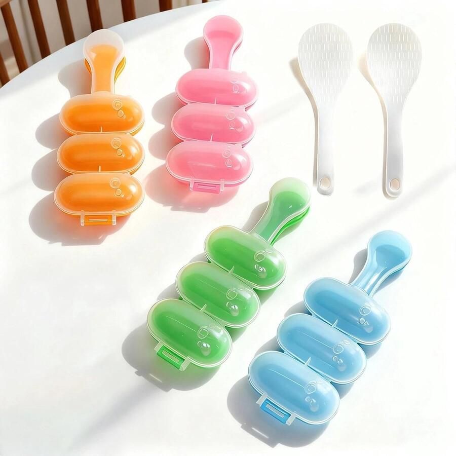 Rijstballen Vormpjes Sushi Makers Keuken Gebruik Herbruikbaar PP Materiaal 17.4 x 6.6 cm Multicolor