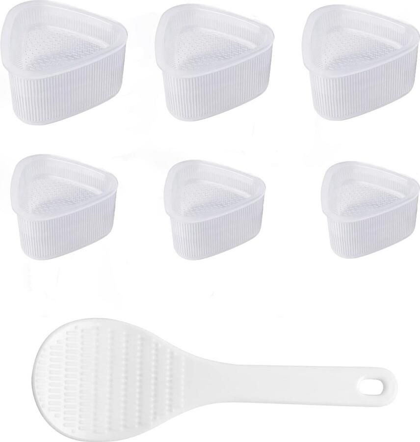 Rijstbalvorm Set 6 Stuks Driehoekige Onigiri Vormen Inclusief Rijstschep