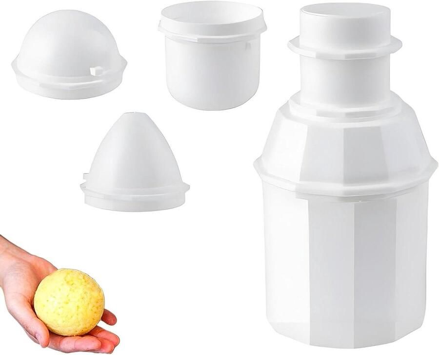 Rijstbalvorm Set Arancini Maker Snel Rijstballen Maken 3-in-1 Vormen 160 gram per bal Wit