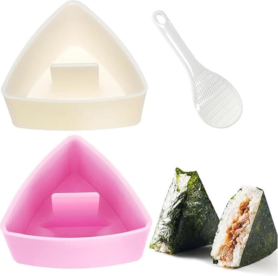 Rijstbalvorm Set Sushi Maker Thuis Koken Veilig PP Materiaal 2 Stuks Beige Roze
